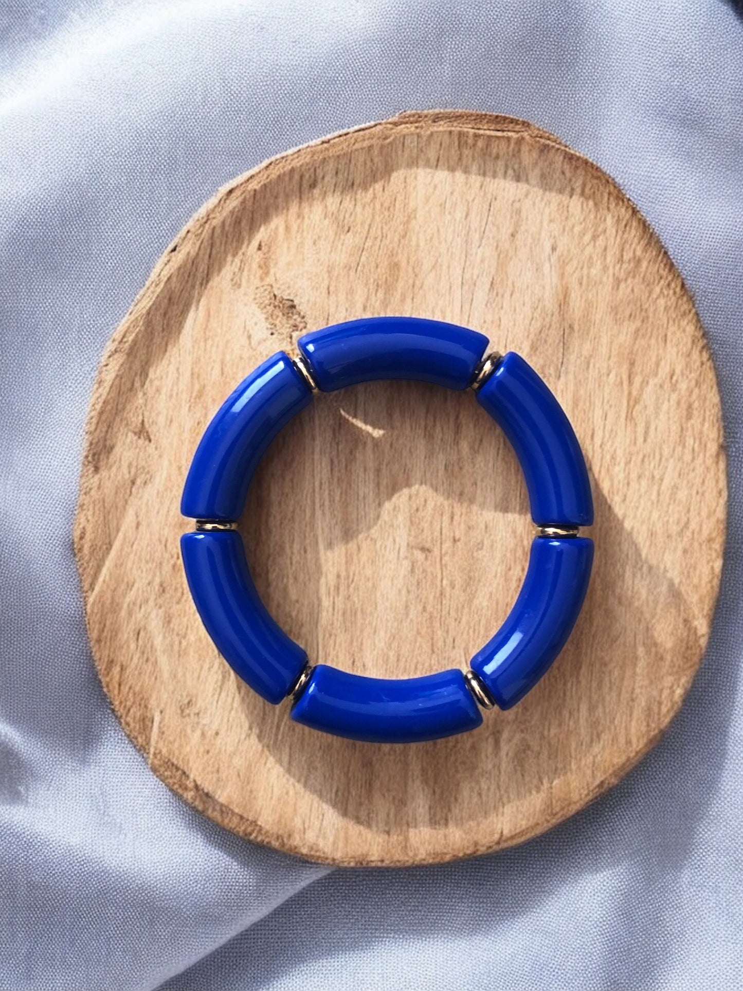 Bracelet tube ton bleu