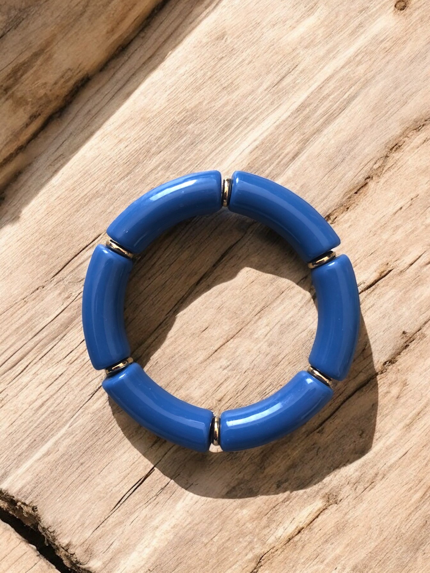 Bracelet tube ton bleu