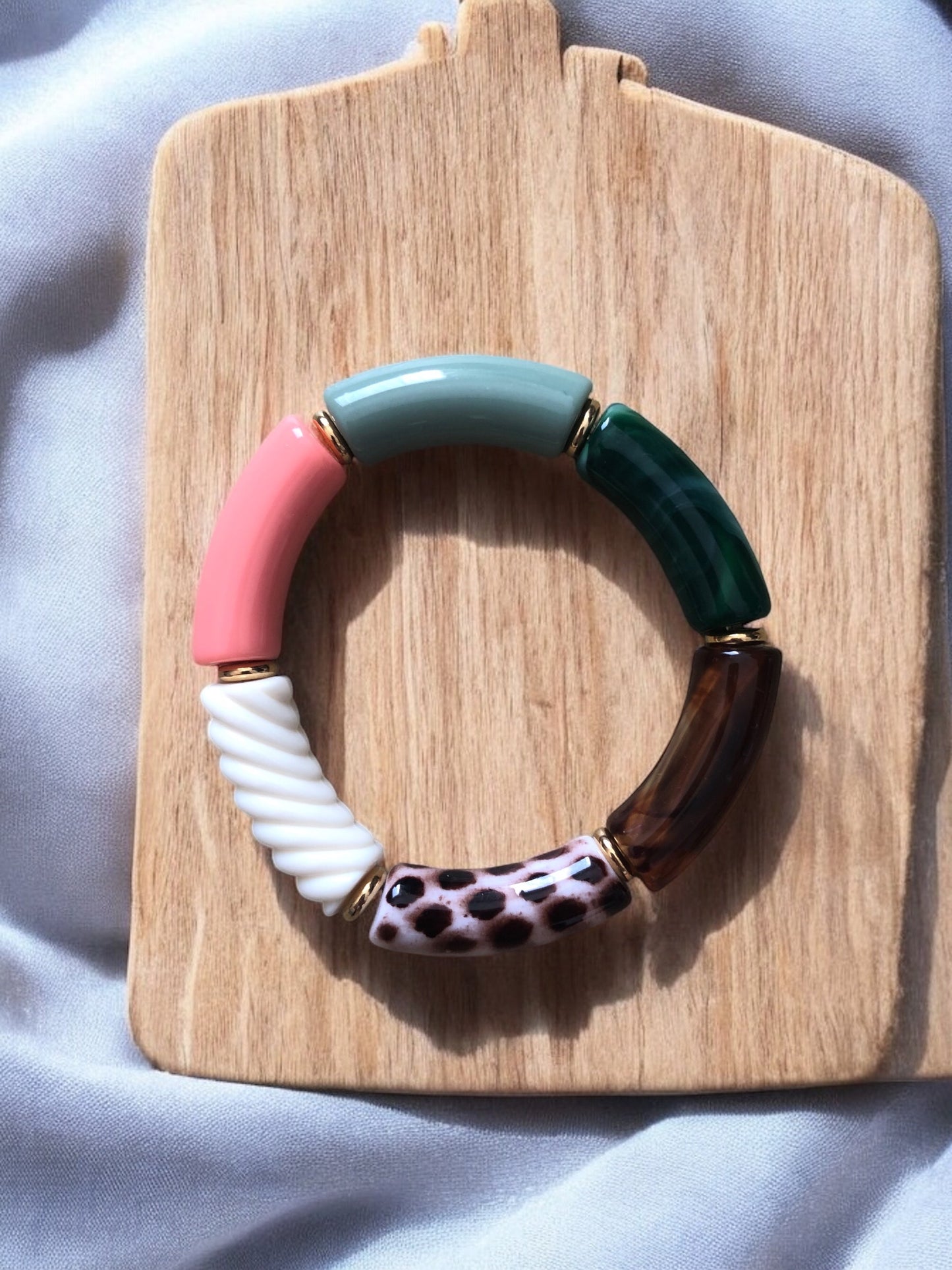 Bracelet tube ton vert