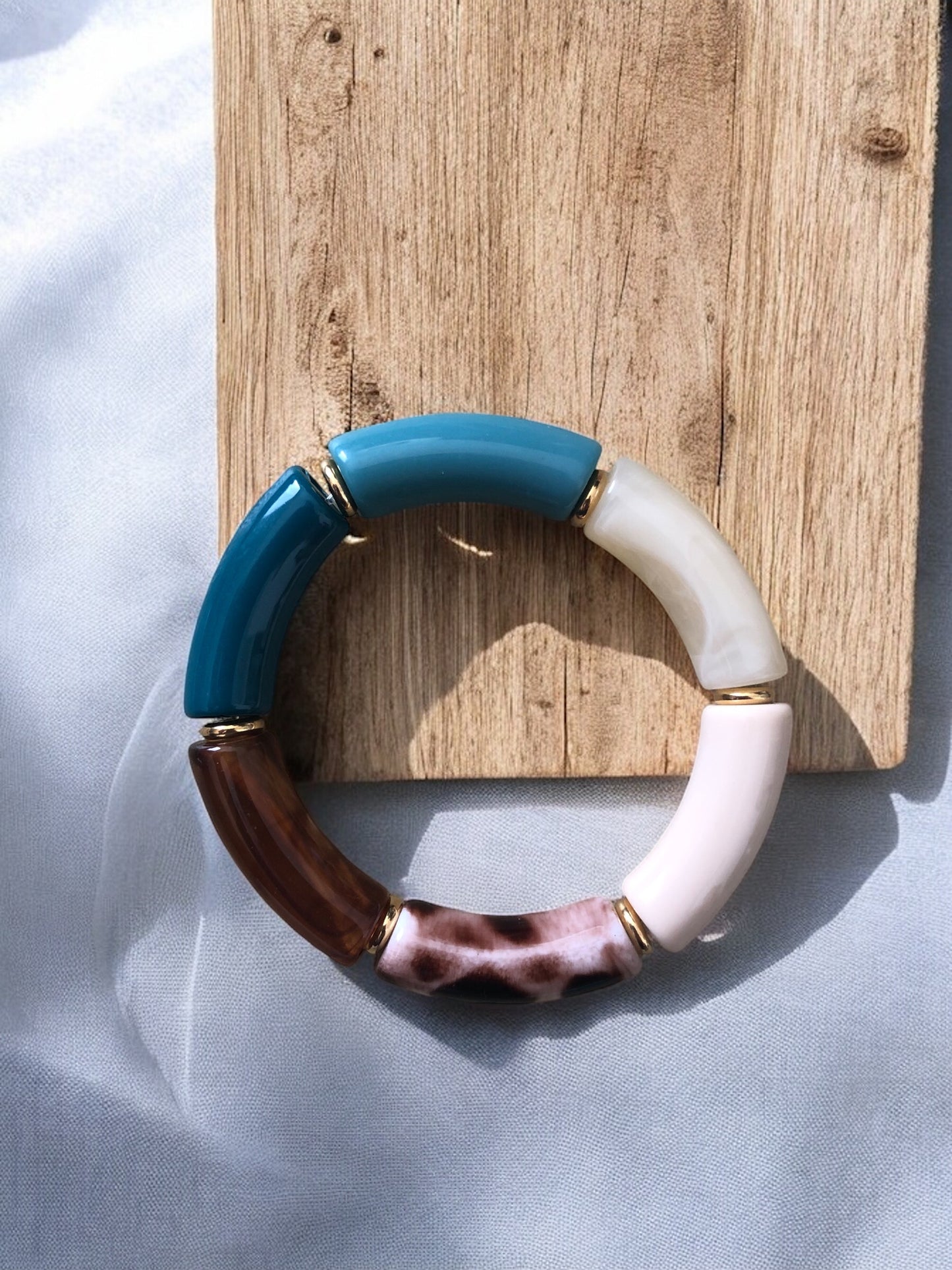 Bracelet tube ton bleu