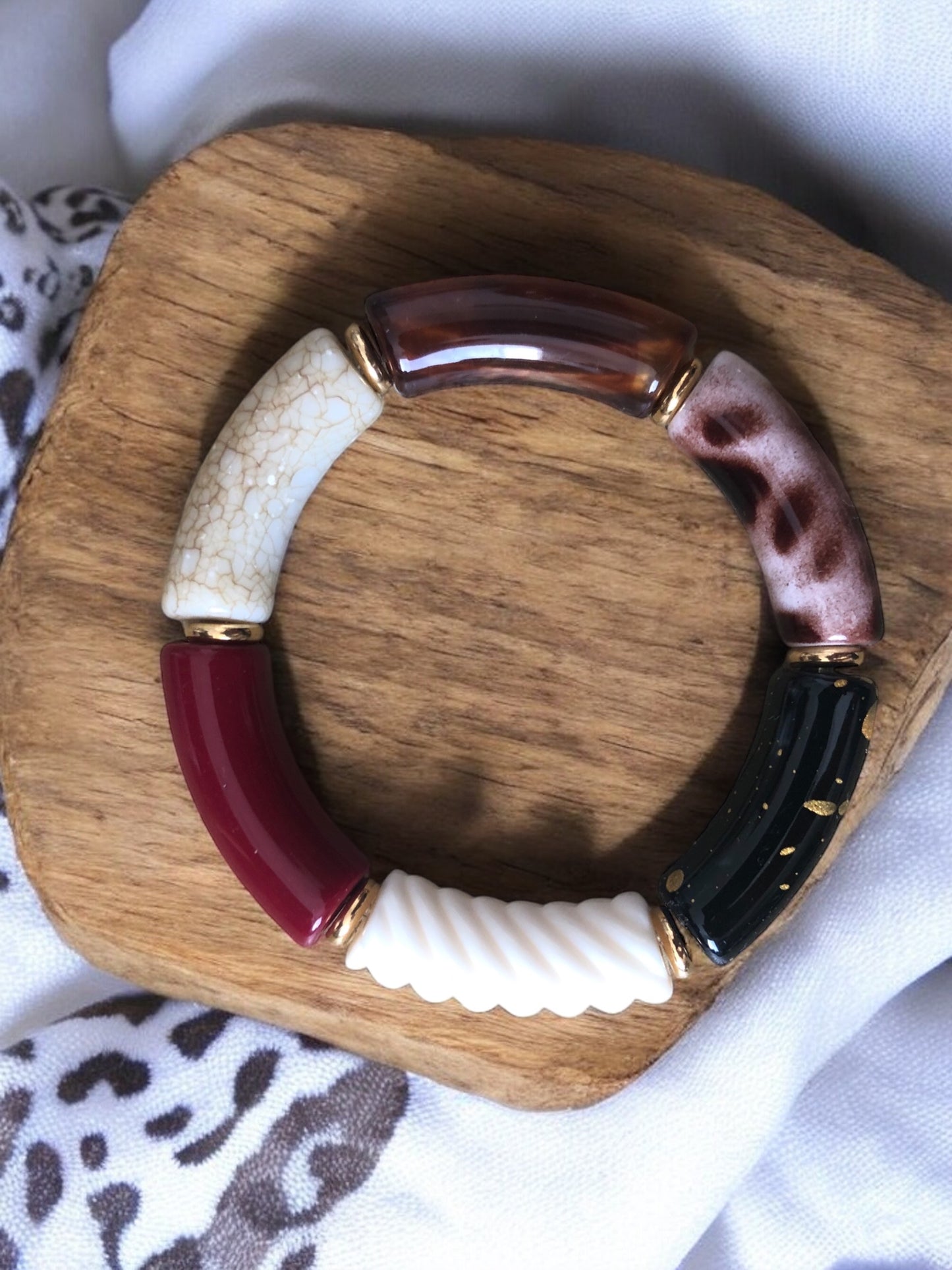 Bracelet tube ton rouge