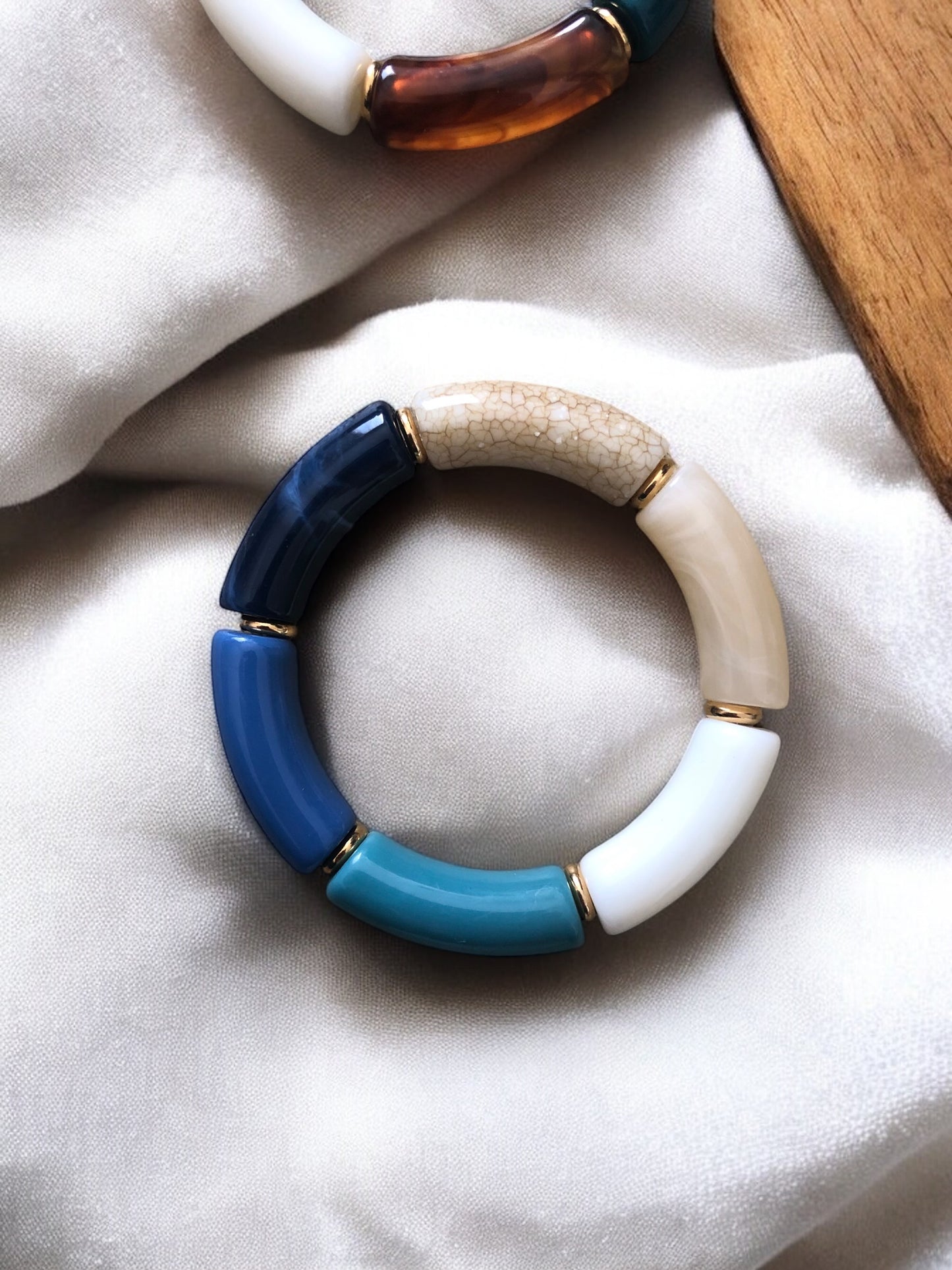 Bracelet tube ton bleu